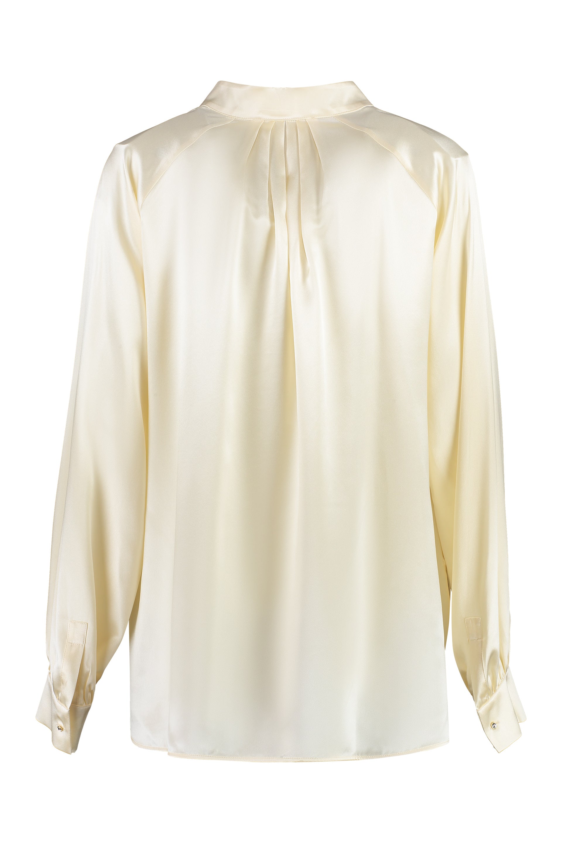 MAX MARA Silk Blouse with Bow and Keyhole Detail