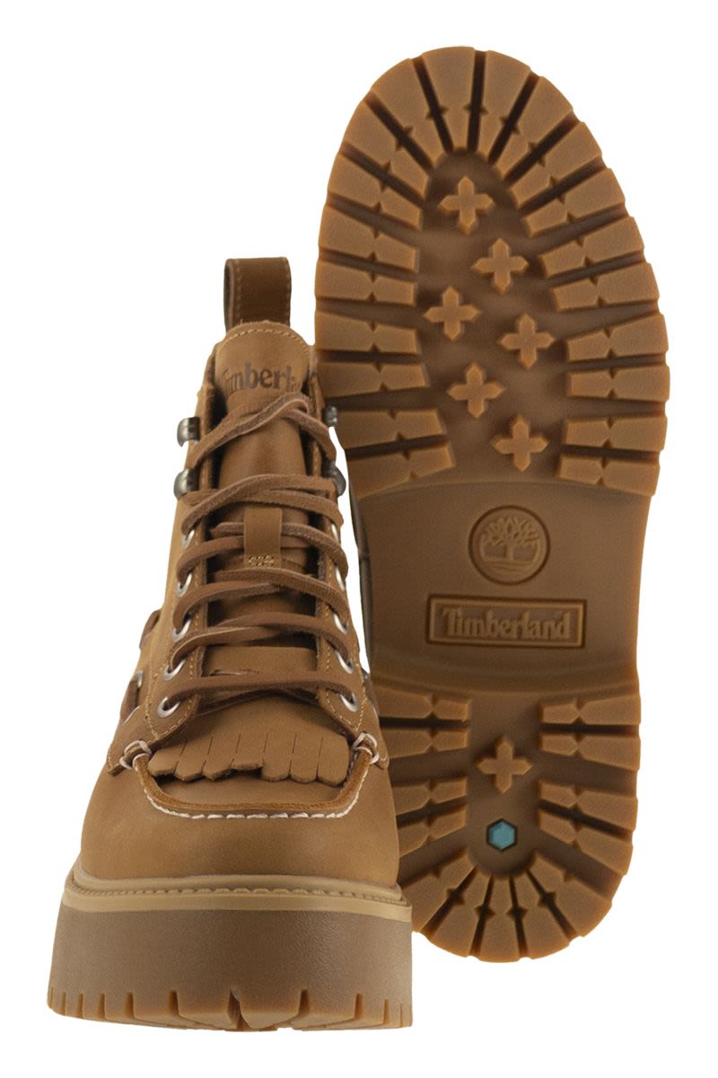TIMBERLAND Fringed Platform Boot with Memory Foam Footbed - 5.5 cm Heel Height