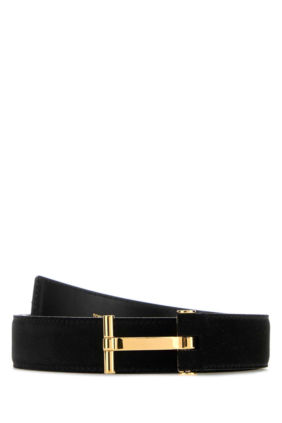 TOM FORD Classic T Suede Belt 30 mm