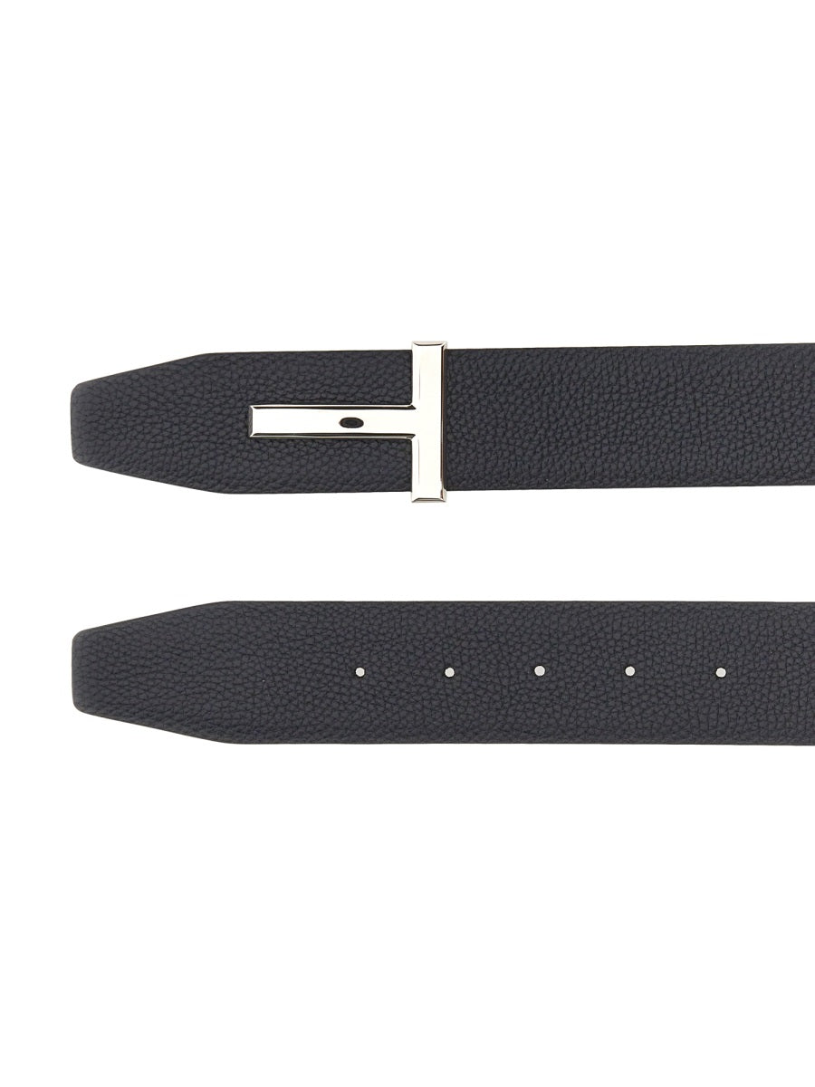 TOM FORD Reversible Leather Adjustable Belt for Men