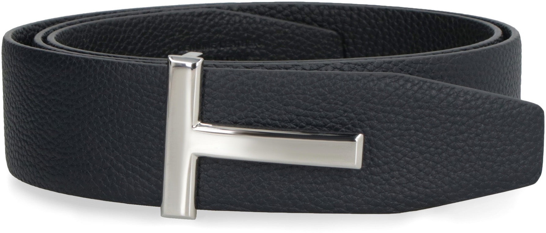 TOM FORD Grained Leather T Icon Reversible Belt