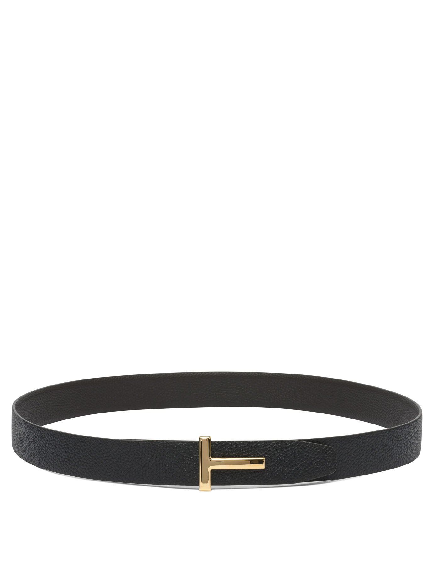 TOM FORD Reversible 30 mm Belt with Gold Buckle