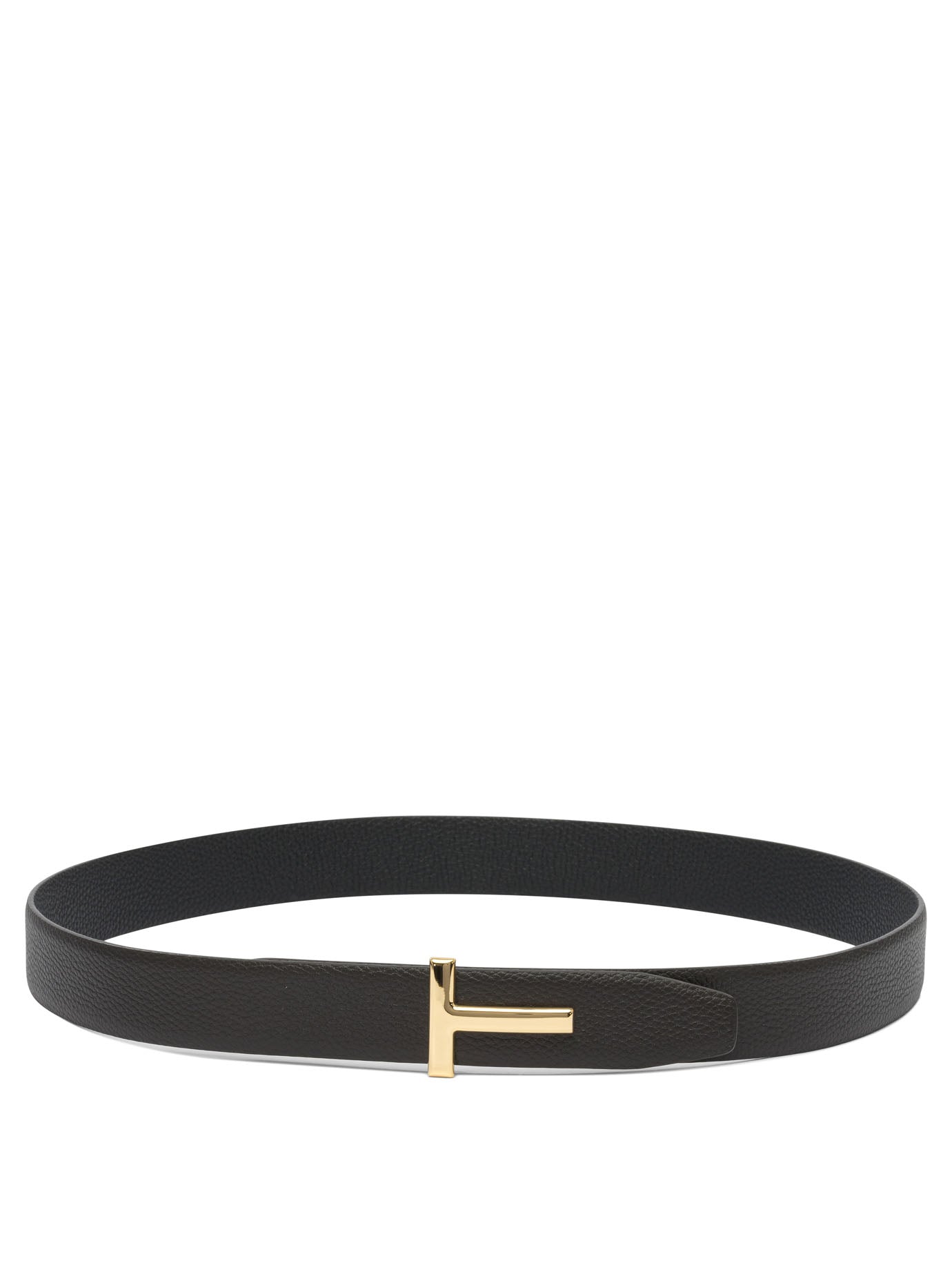TOM FORD Reversible 30 mm Belt with Gold Buckle