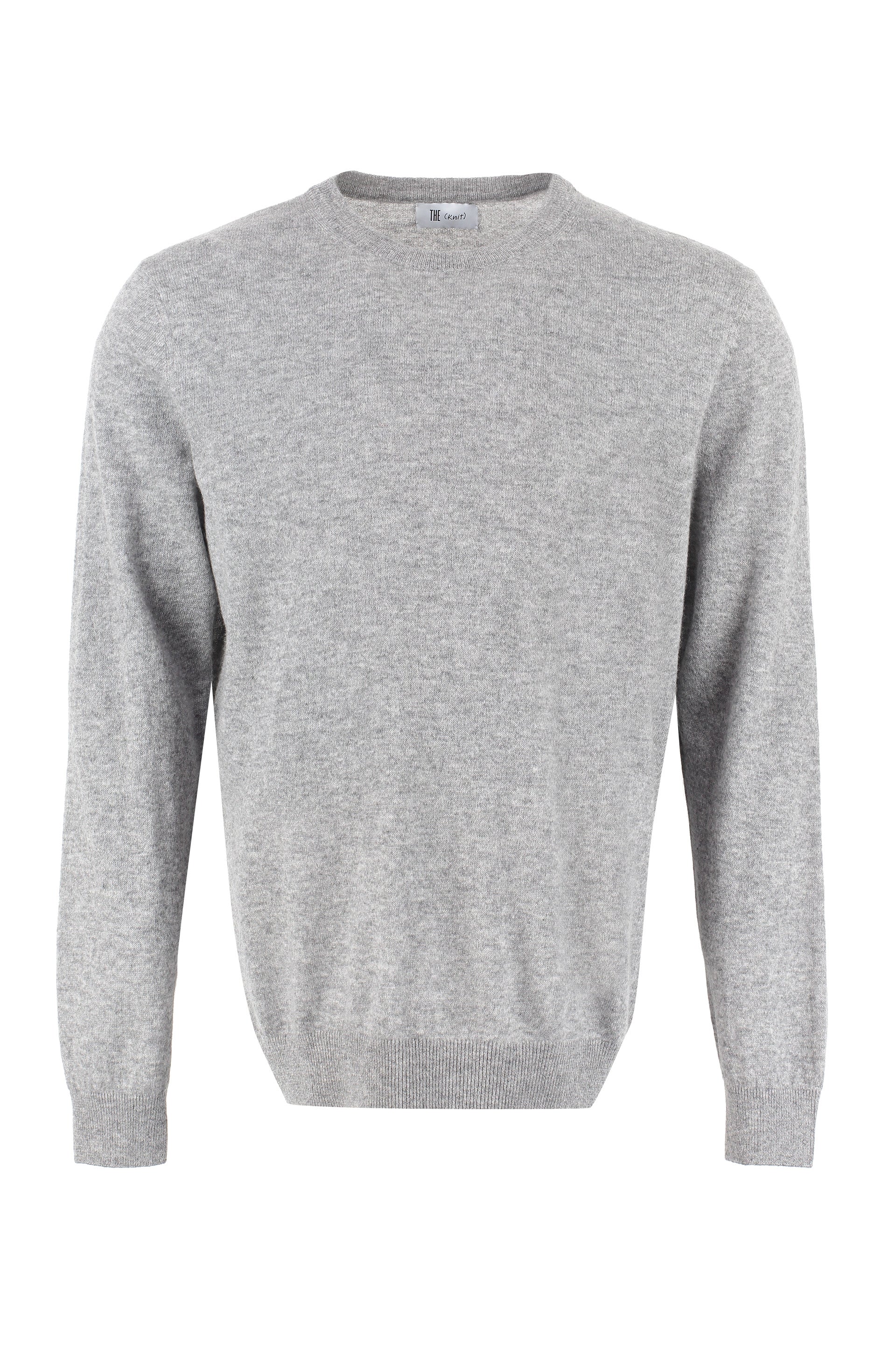 THE (ALPHABET) Cashmere Knit Sweater with Ribbed Edges