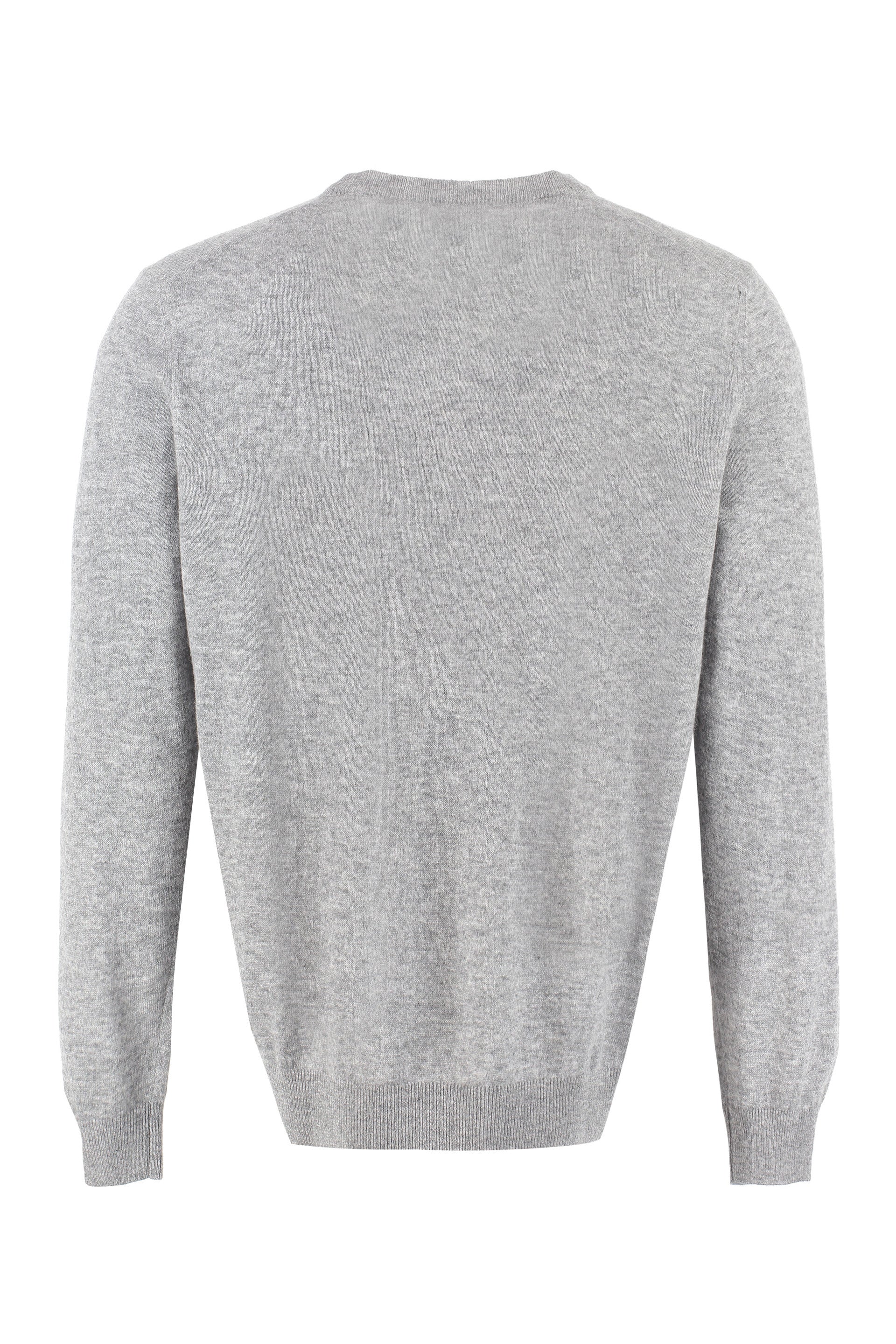 THE (ALPHABET) Cashmere Knit Sweater with Ribbed Edges