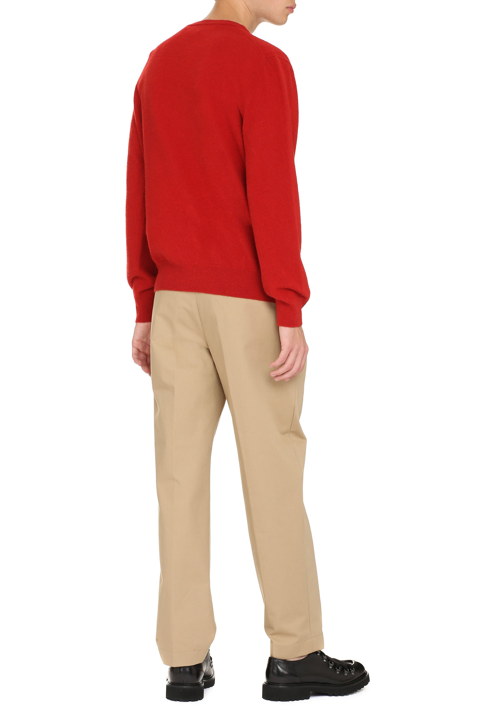 THE (ALPHABET) Ribbed Edge Wool and Cashmere Pullover