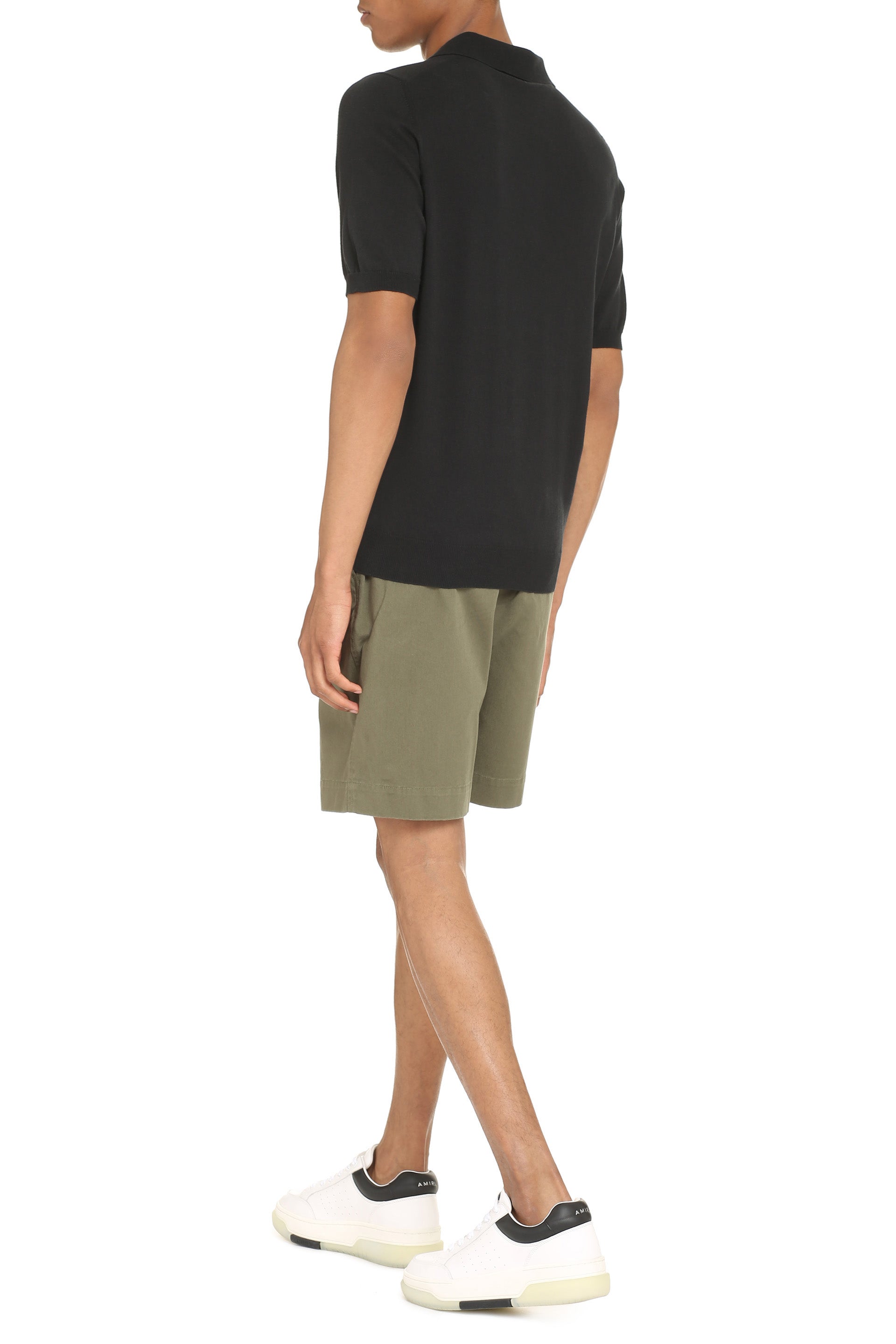 THE (ALPHABET) Short Sleeve Cotton Polo Shirt