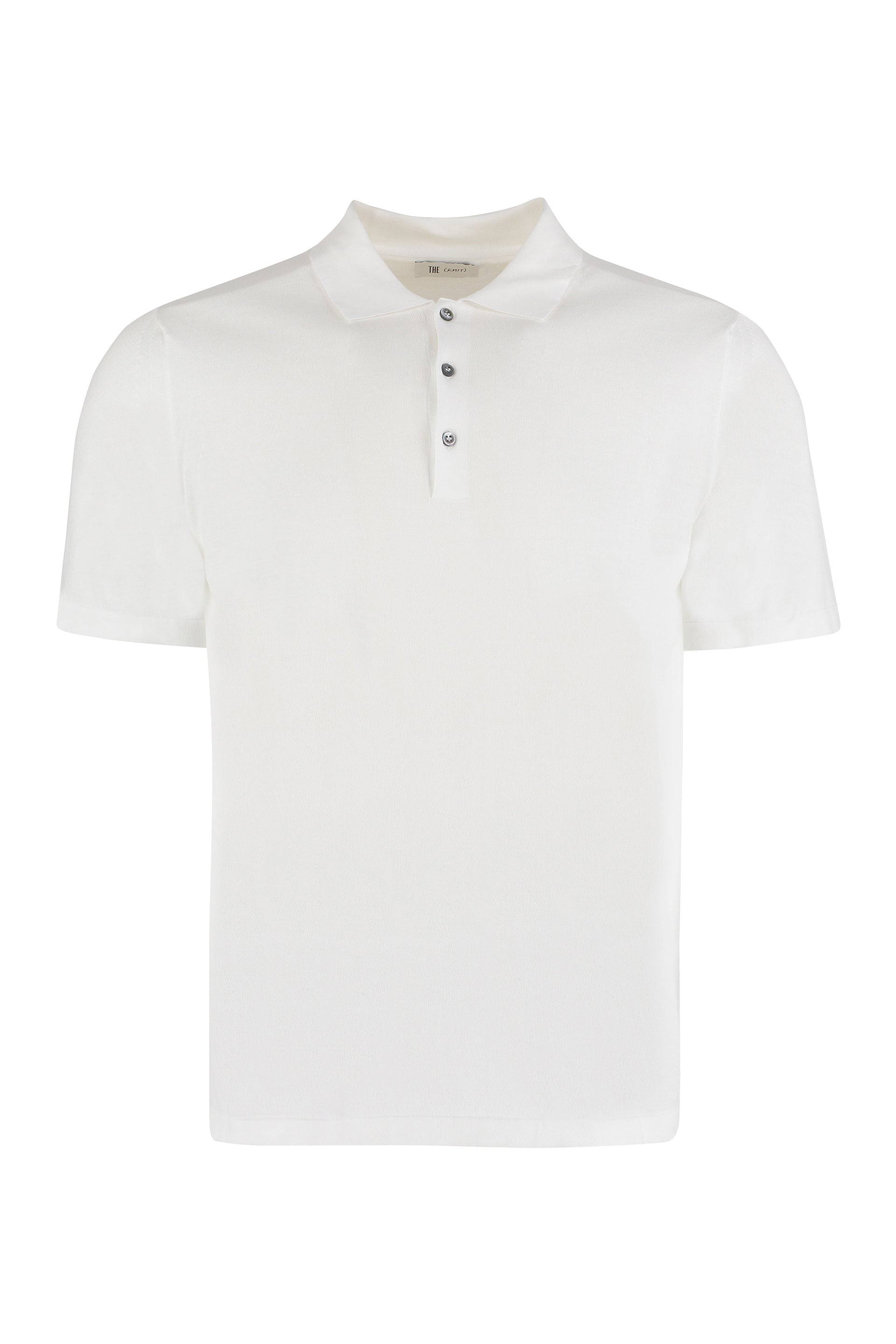 THE (ALPHABET) Contemporary Cotton Knit Polo Shirt