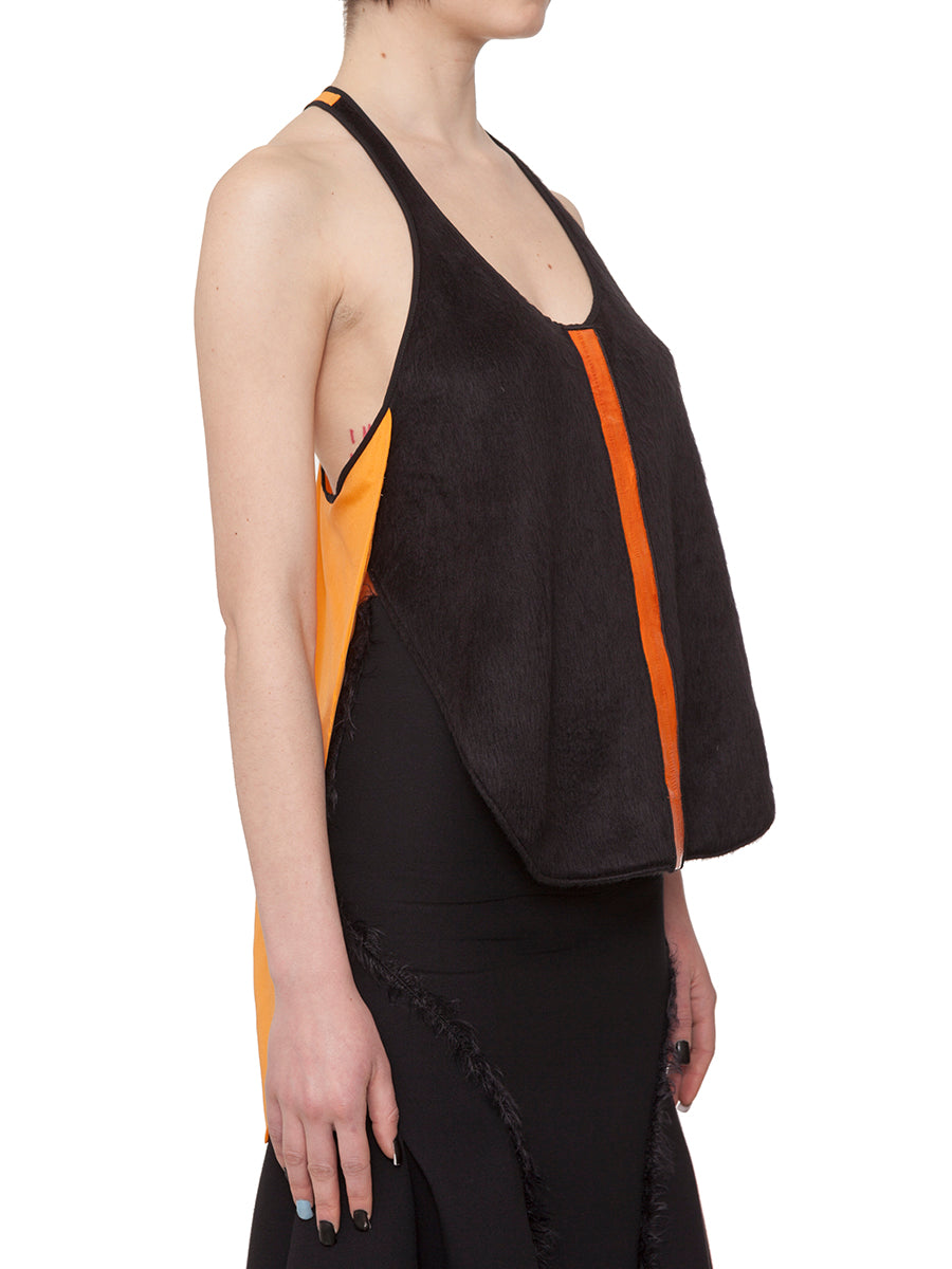 SSHEENA Two-Coloured Silk Top - Size S