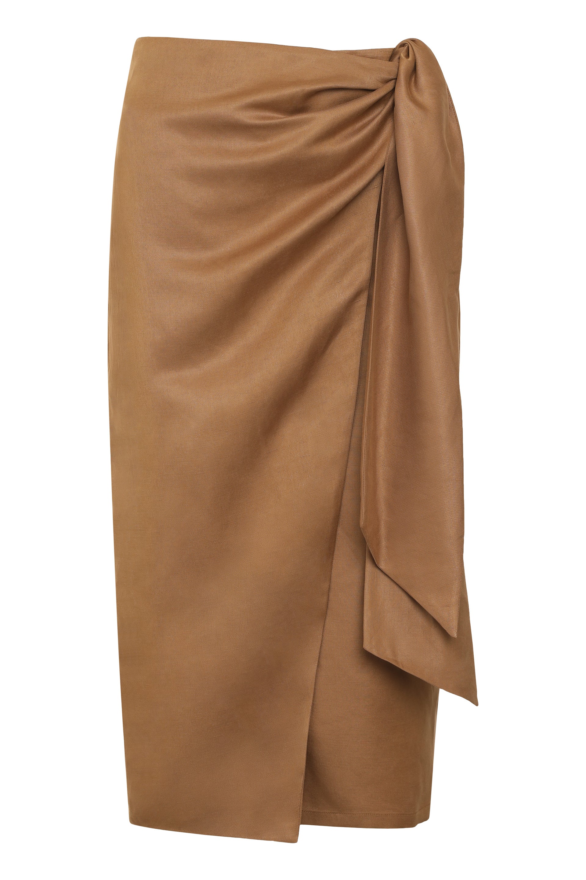 MAX MARA Linen and Silk Wrap Skirt