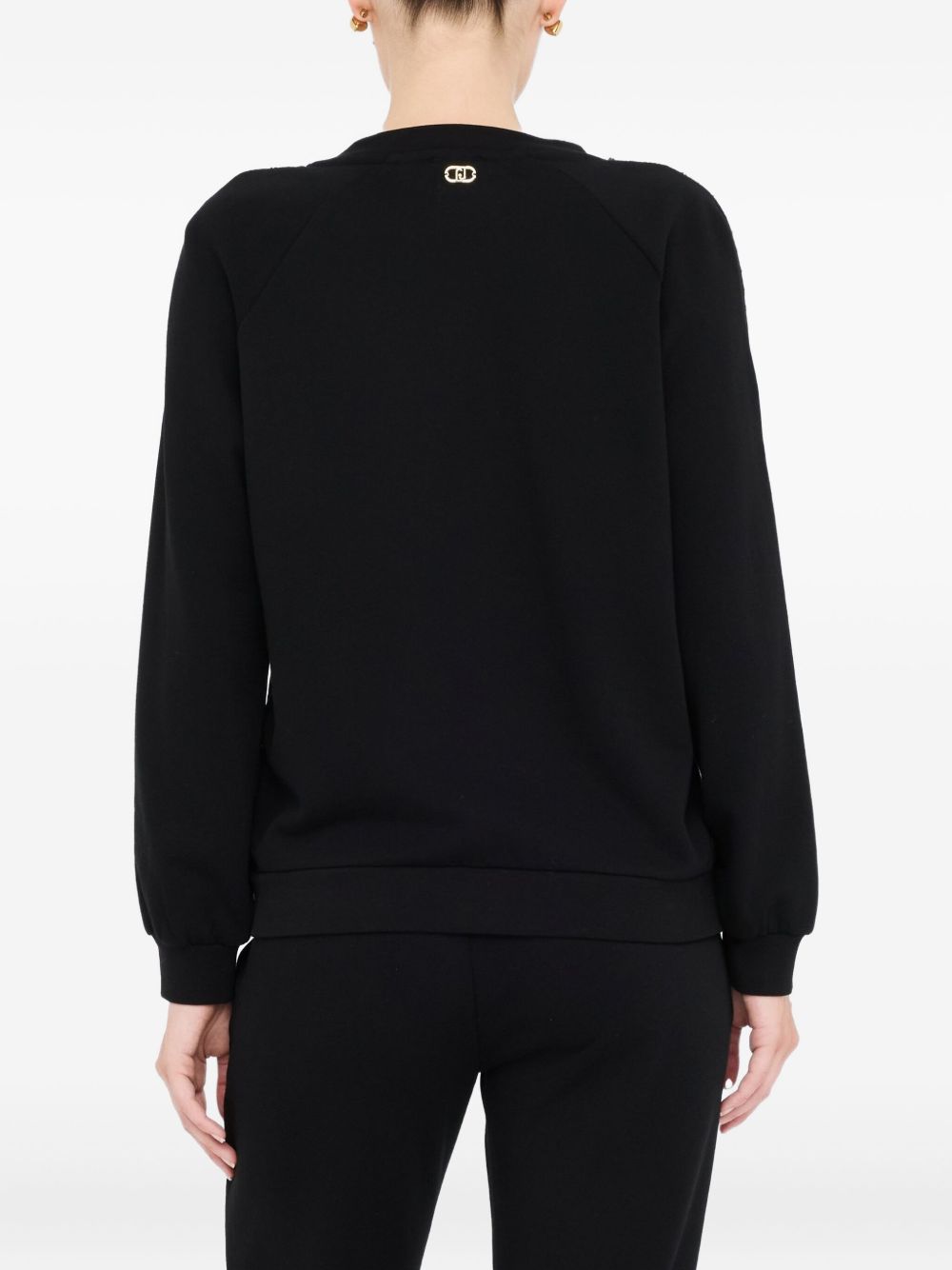 LIU JO Rhinestone Embellished Crewneck Sweater