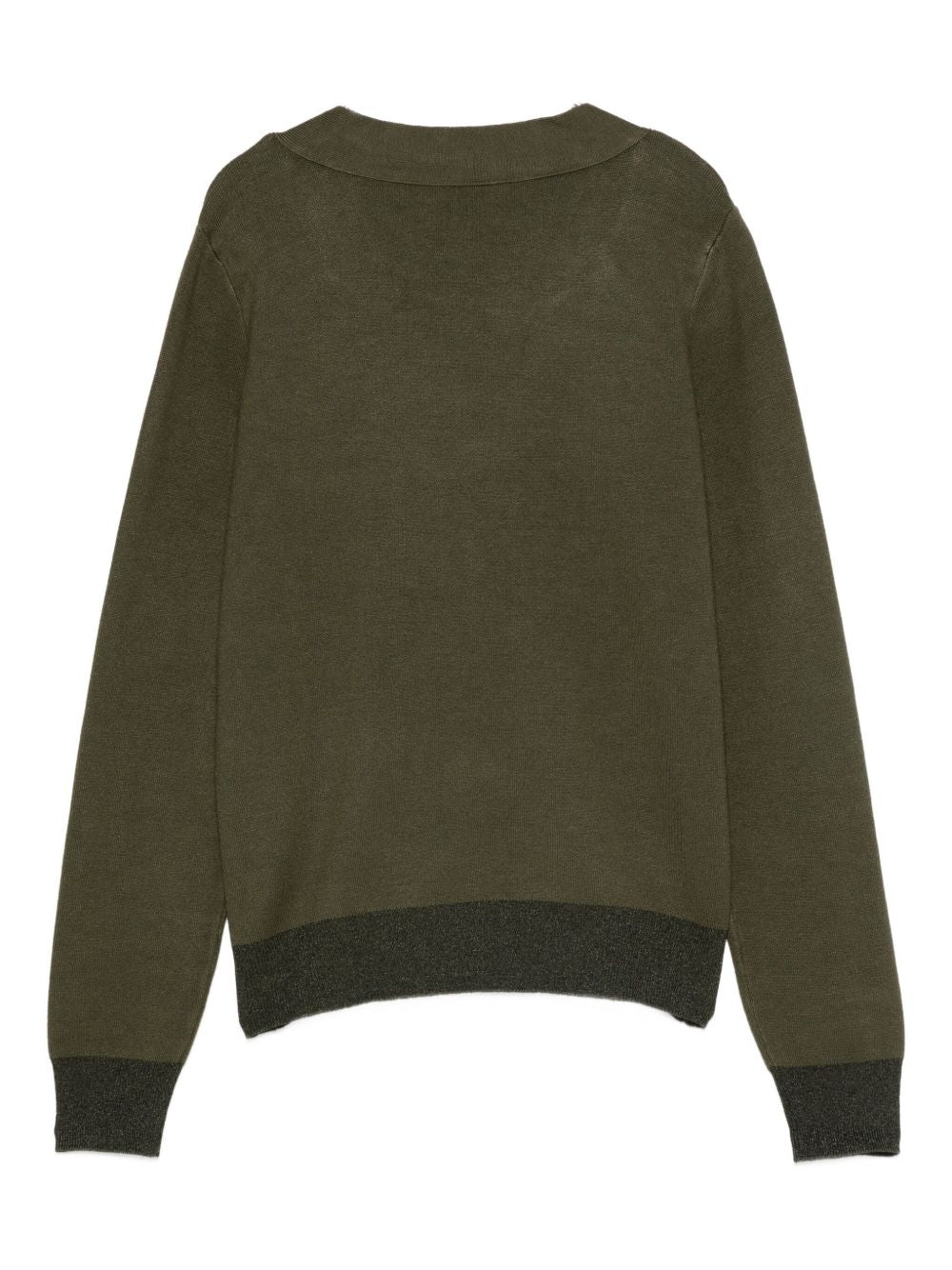 LIU JO V-Neck Long Sleeve Patterned Insert Top