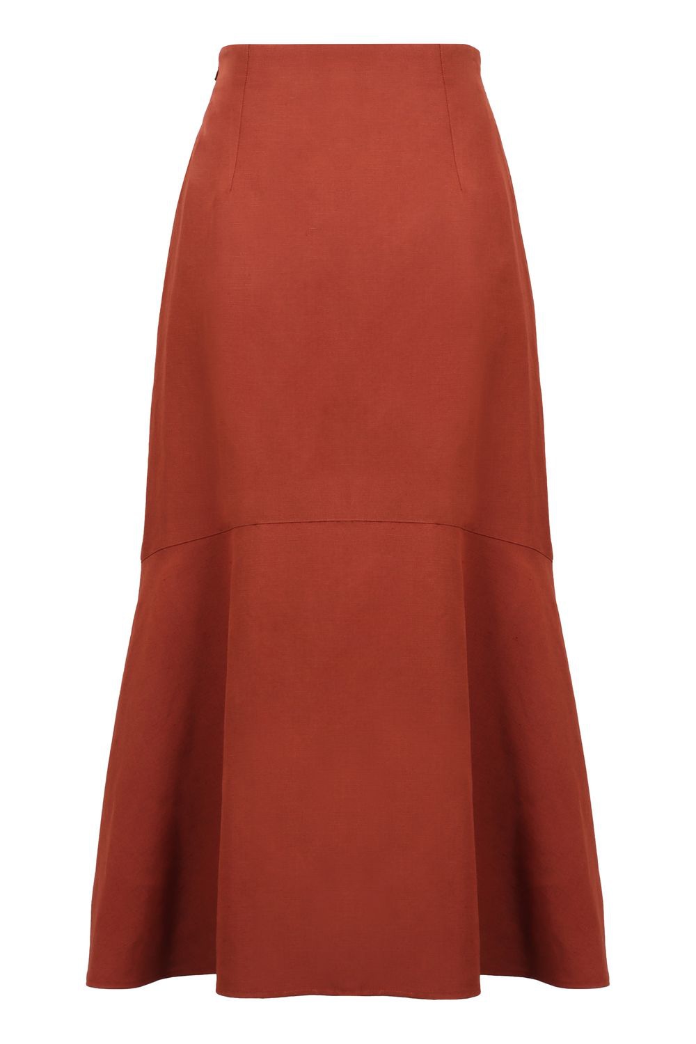 AGNONA A-Line Midi Skirt with Front Buttons
