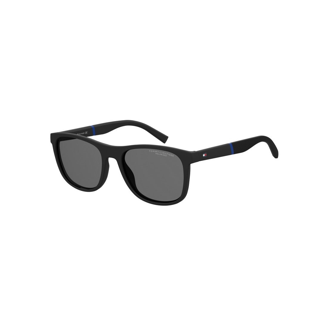 TOMMY HILFIGER Matte Black Polarized Sunglasses for Men