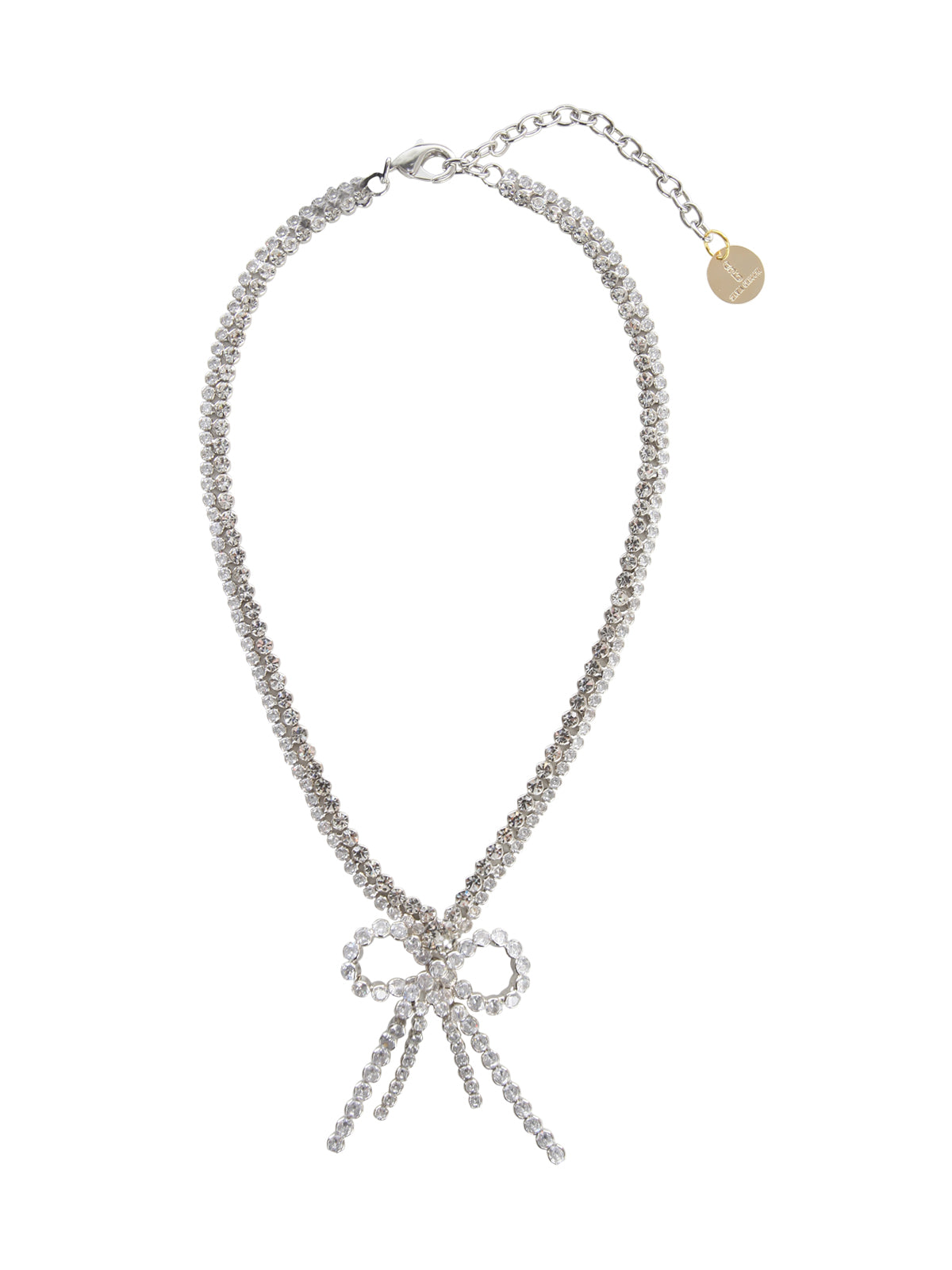 GNECCHI SILVIA The Bow Necklace with Crystal Knot