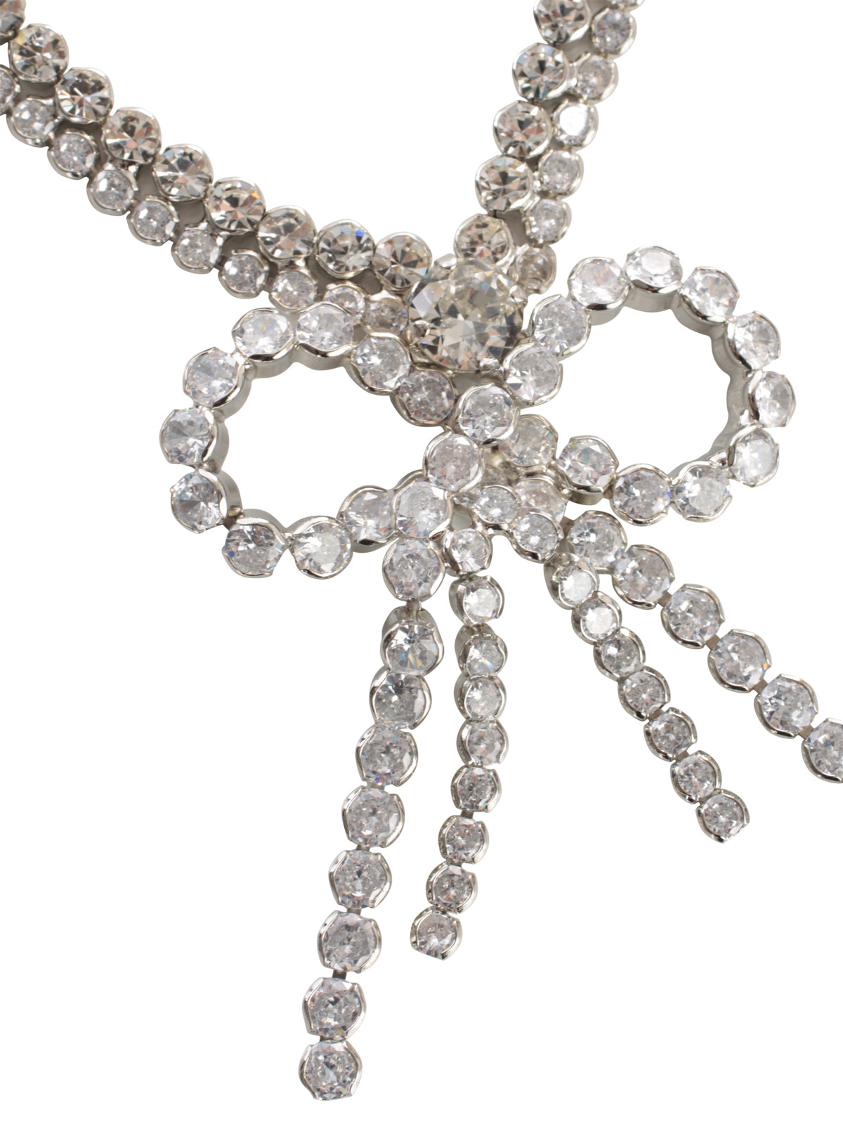 GNECCHI SILVIA The Bow Necklace with Crystal Knot