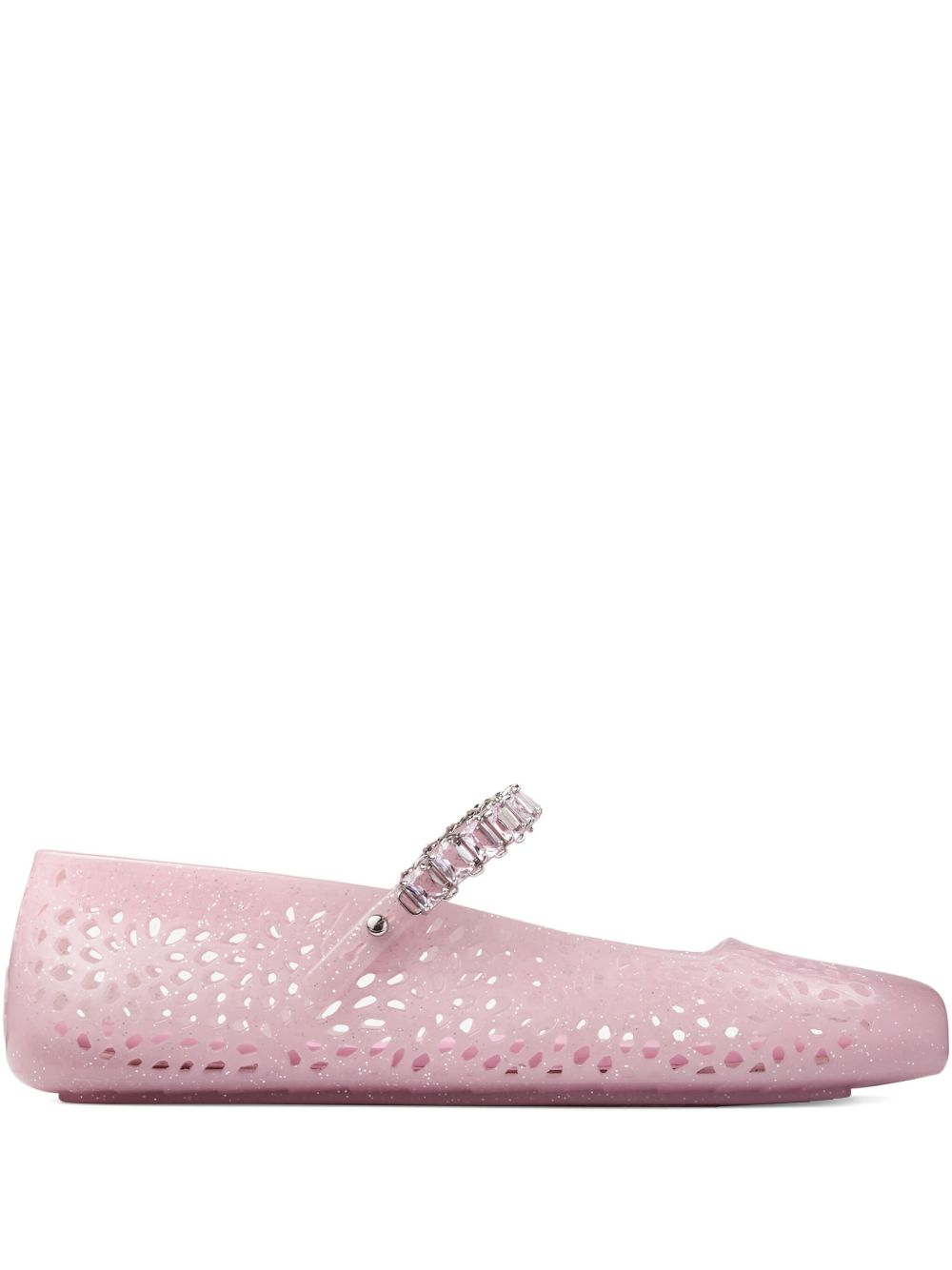 JIMMY CHOO Glittered Ballet Flats
