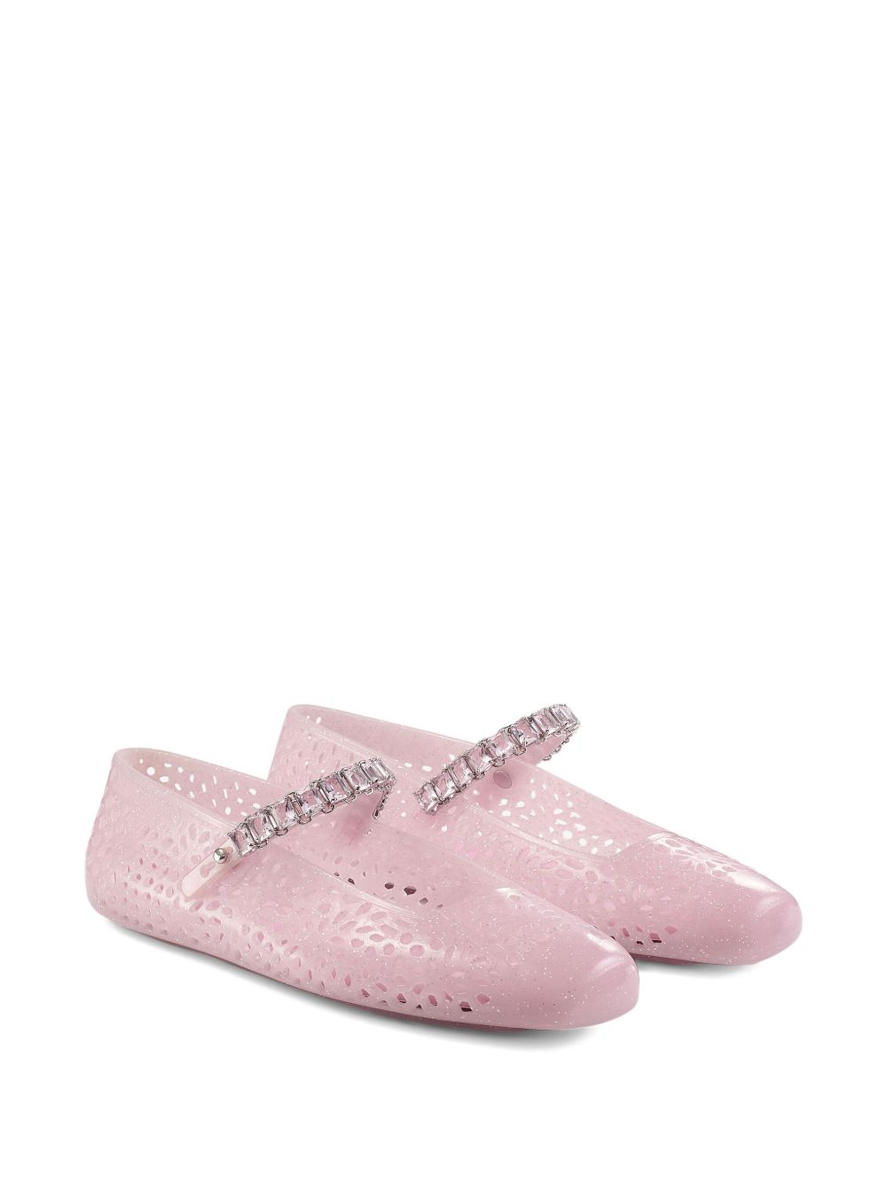 JIMMY CHOO Glittered Ballet Flats