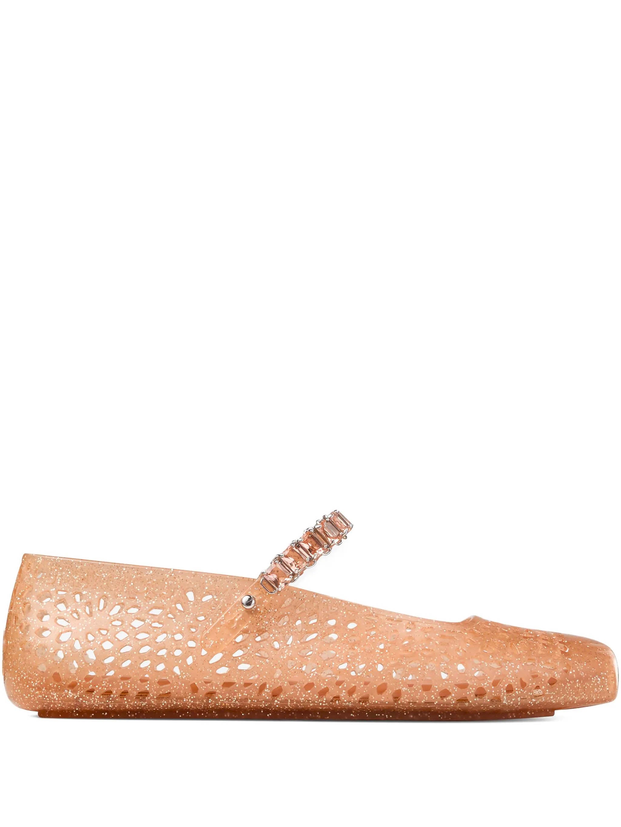 JIMMY CHOO Mini Crystal-Embellished Jelly Sandals