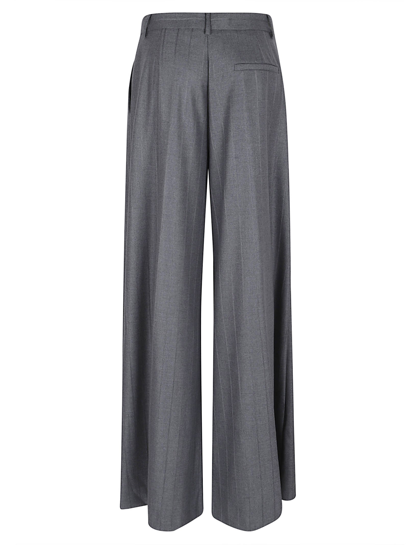 THE ANDAMANE Pinstriped Wide Leg Trousers