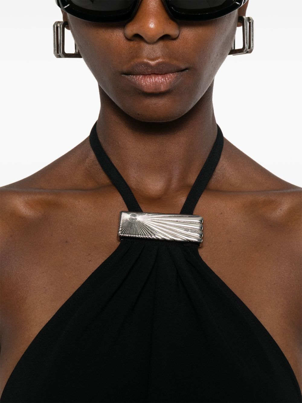 THE ATTICO Elegant Halter Midi Dress for Women