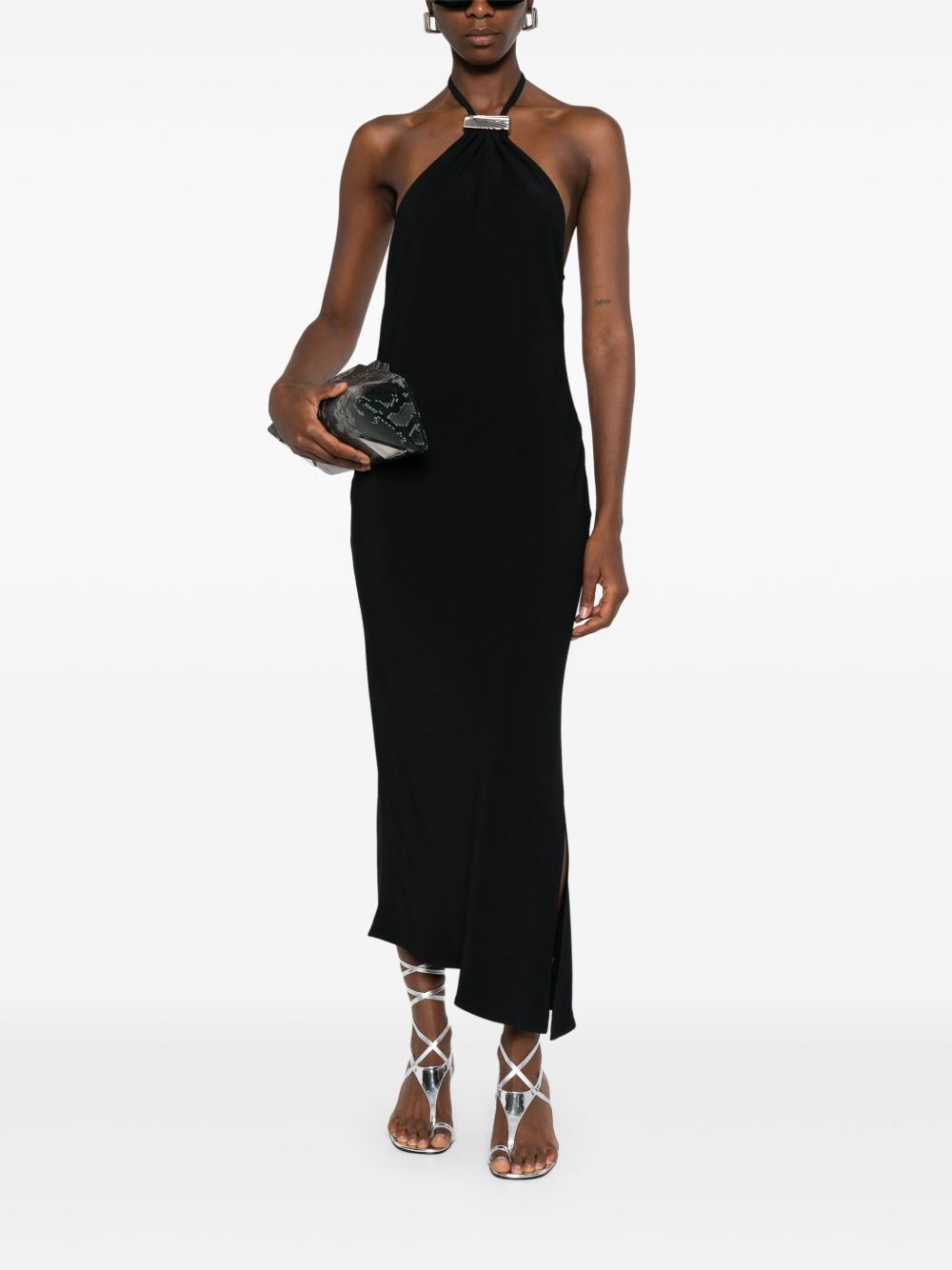 THE ATTICO Elegant Halter Midi Dress for Women