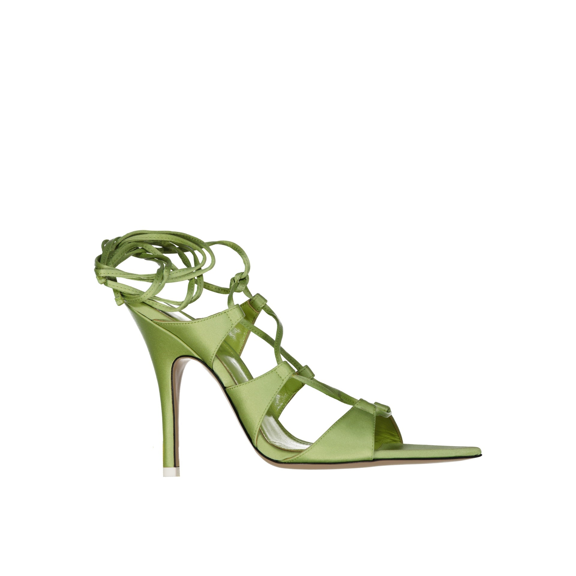 THE ATTICO Reneè Satin Sandals - 10.5 cm Heel