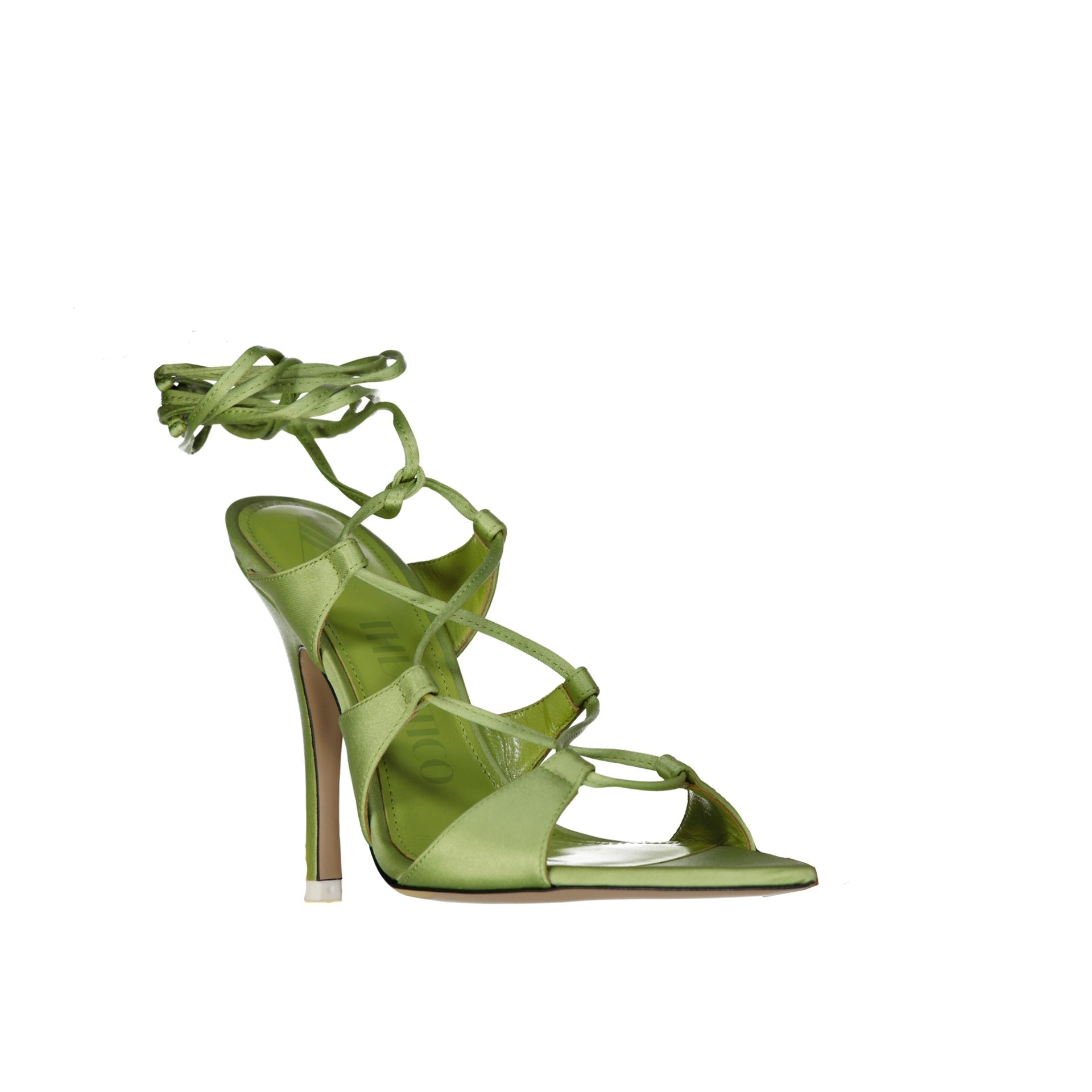 THE ATTICO Reneè Satin Sandals - 10.5 cm Heel