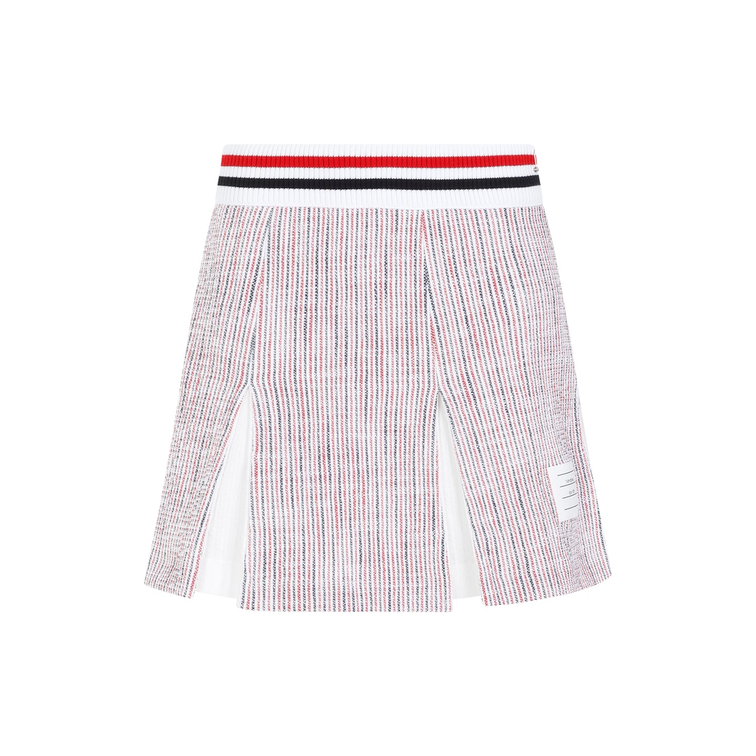 THOM BROWNE Pleated Mini Skirt with Stripes for Women