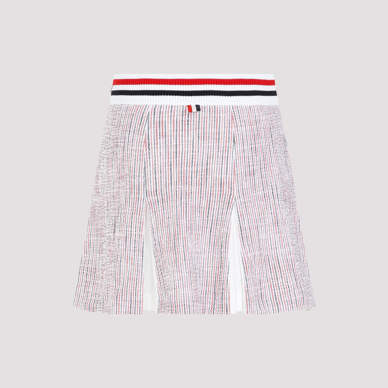 THOM BROWNE Pleated Mini Skirt with Stripes for Women