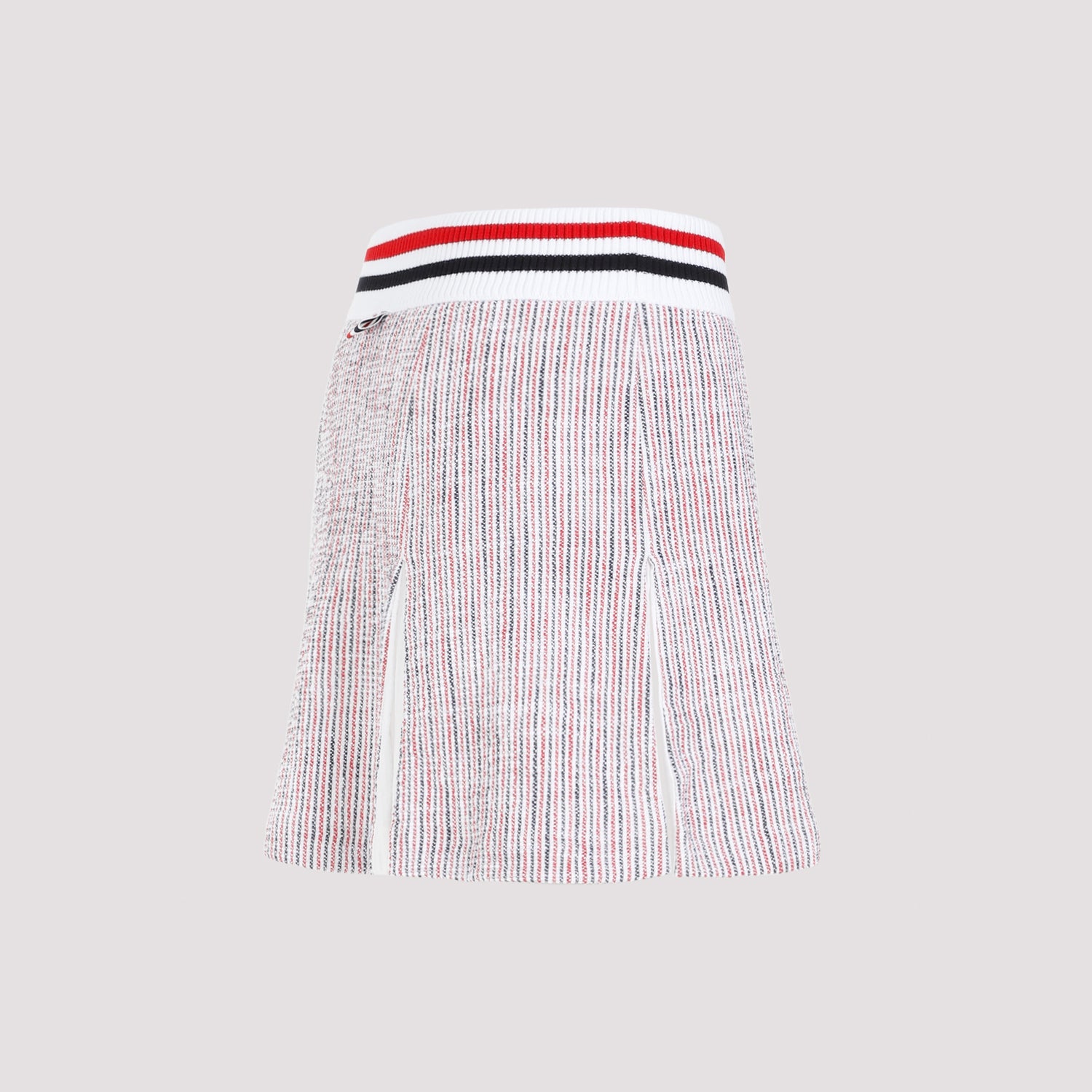 THOM BROWNE Pleated Mini Skirt with Stripes for Women