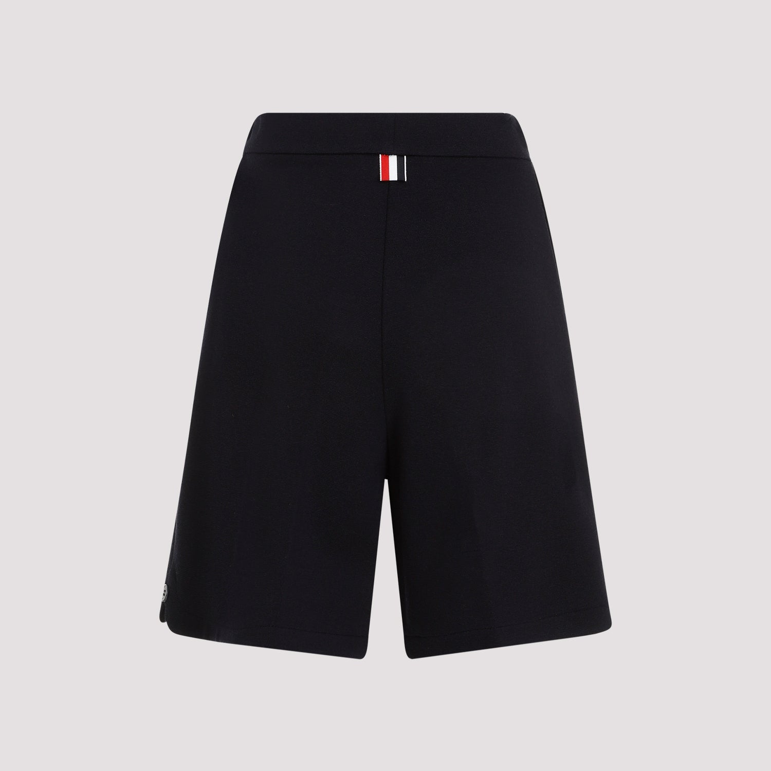 THOM BROWNE Chic High Waisted Mini Wool Shorts