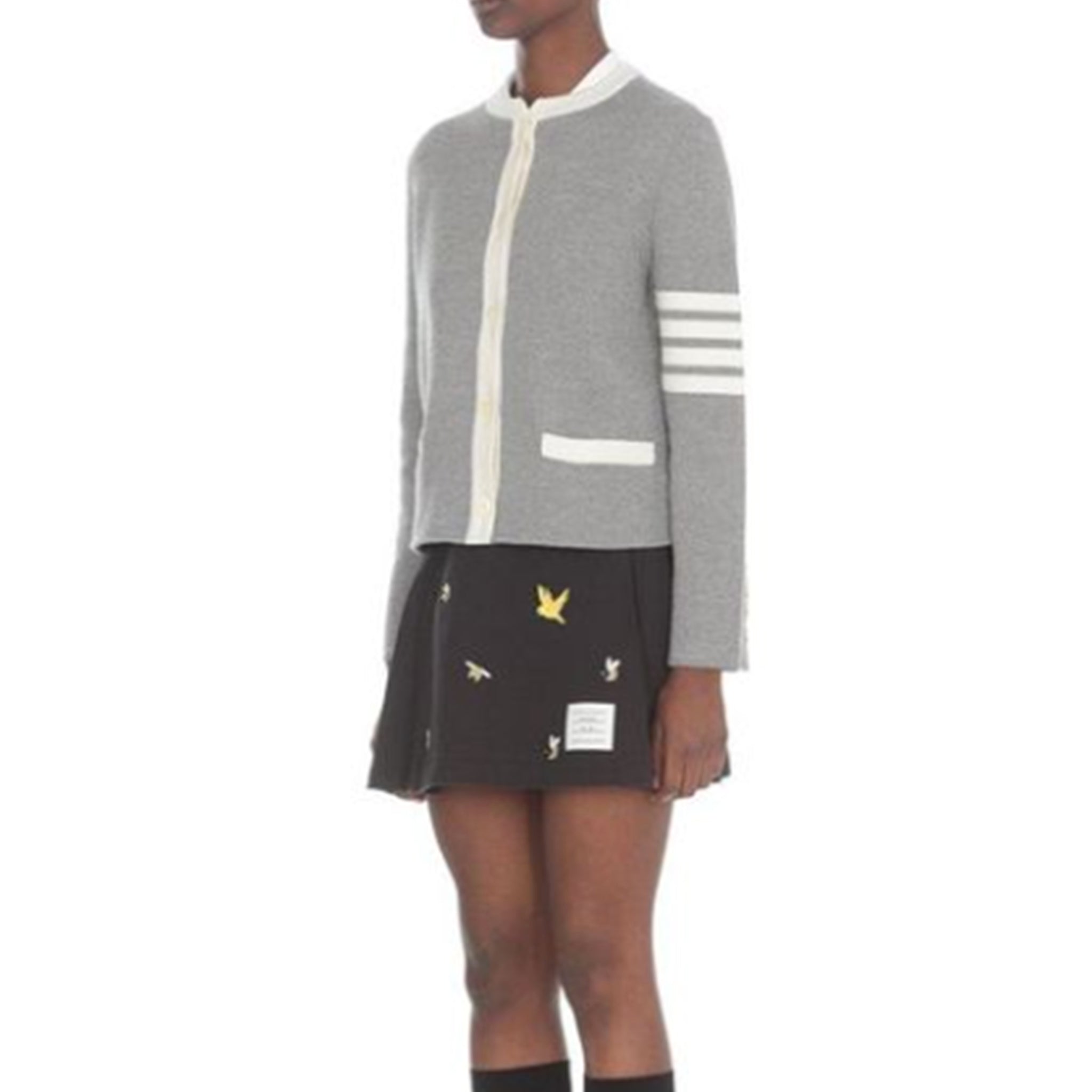 THOM BROWNE Women's 4-Bar Wool Cardigan