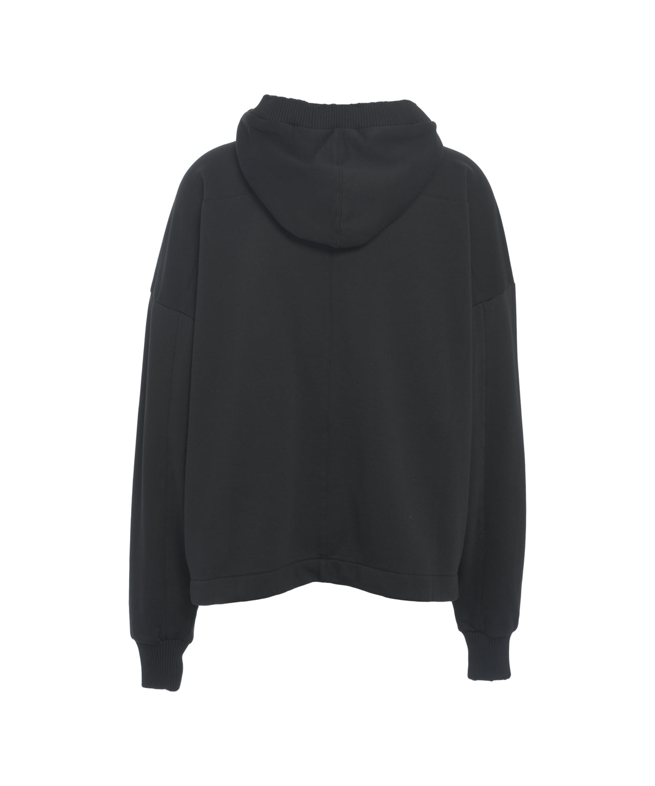 THOM KROM Oversized Cropped Hoodie with Classic Hood