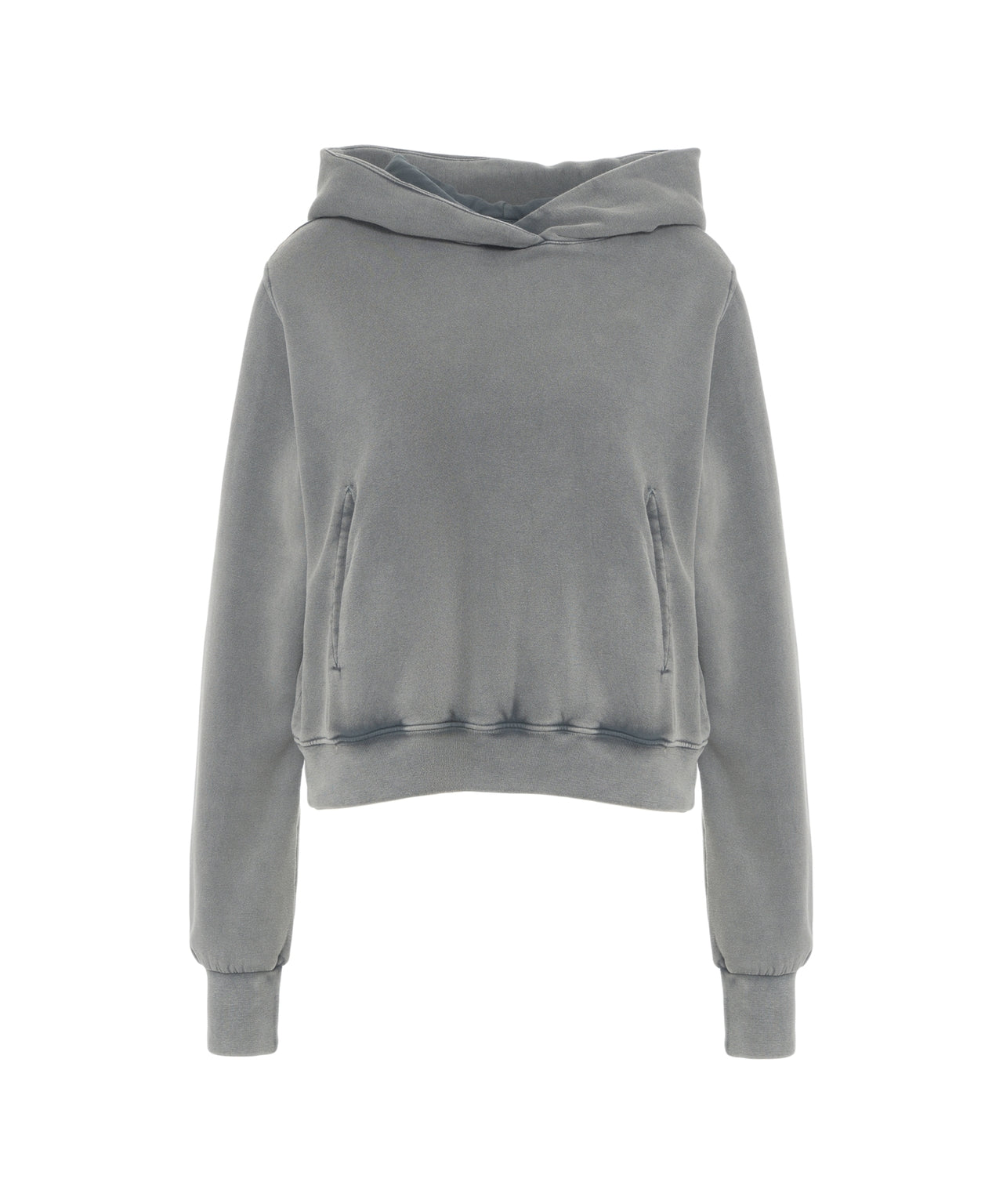 THOM KROM Cropped Hoodie with Kangaroo Pocket