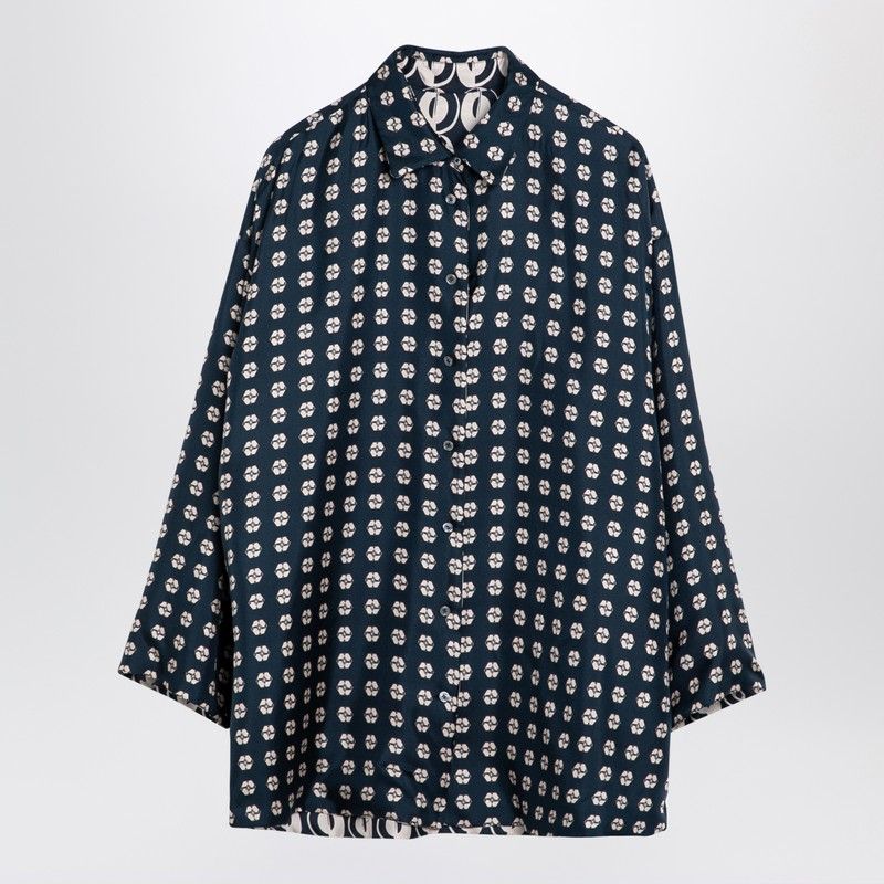 MAX MARA Reversible Patterned Silk Blouse - Women’s Mini Style