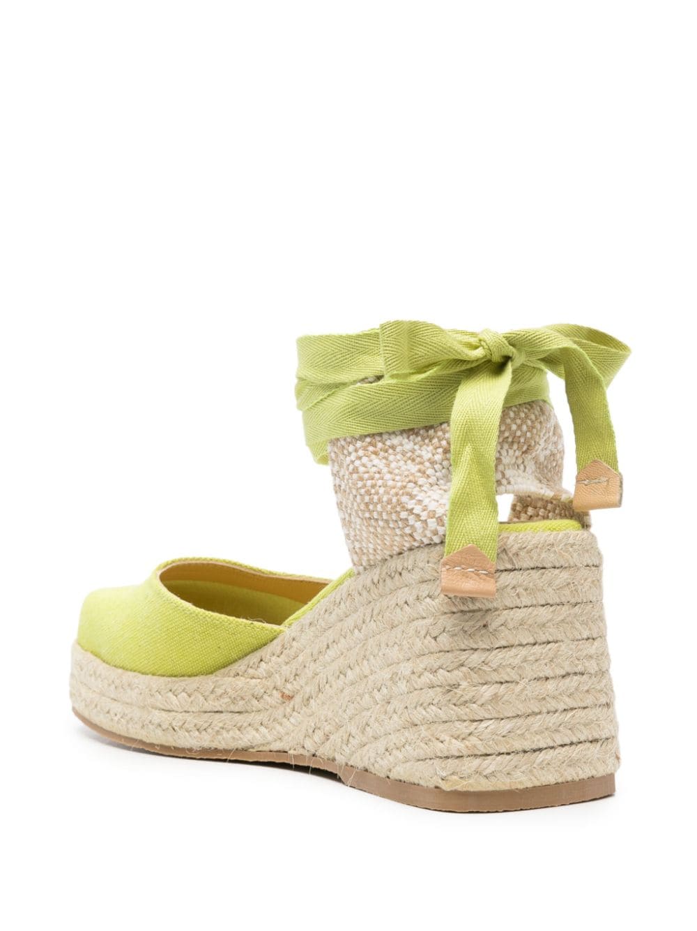 CASTAÑER Raffia Wedge Espadrilles with Ankle Strap - 60mm