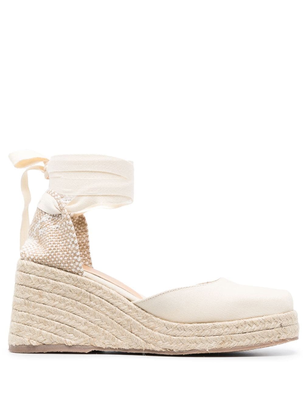 CASTAÑER Mini Raffia Wedge Espadrilles 80MM