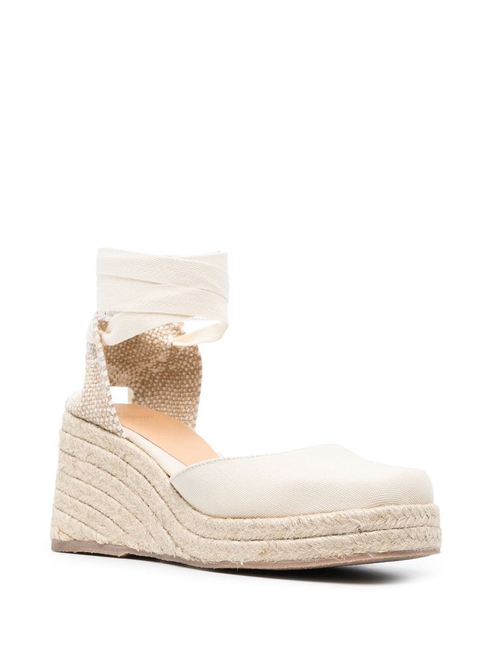 CASTAÑER Mini Raffia Wedge Espadrilles 80MM