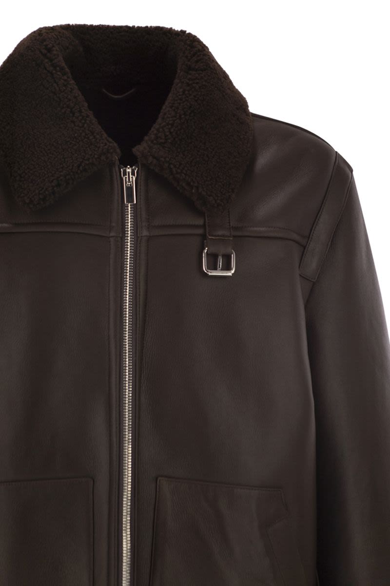 PT TORINO Luxurious Shearling Aviator Jacket for Men