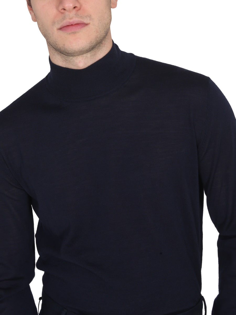 PT TORINO Men's High Neck Ribbed Turtleneck Shirt