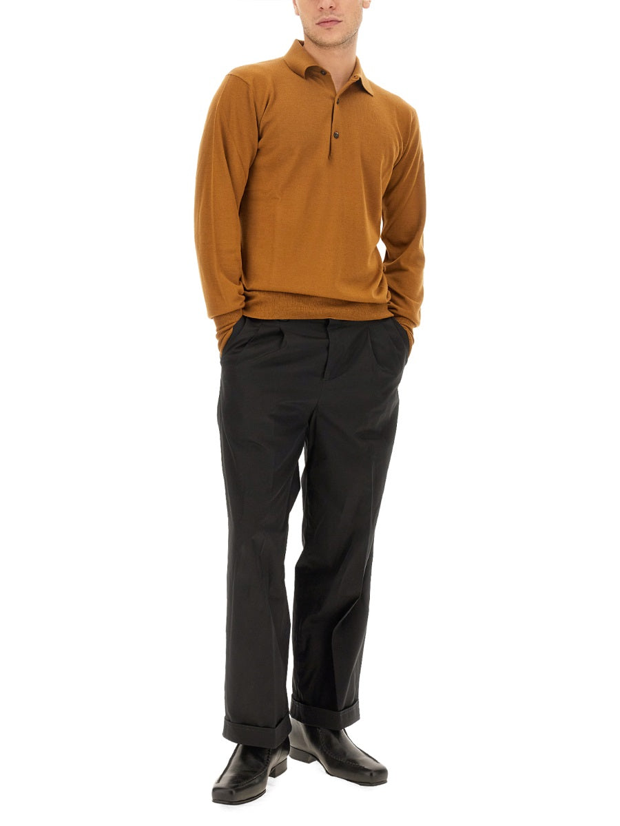 PT TORINO Regular Fit Wool Polo Shirt - Size 48