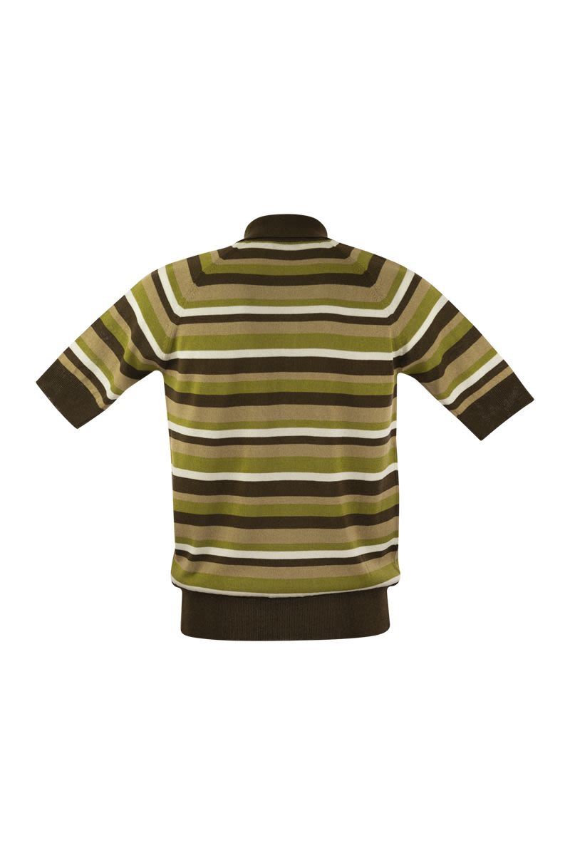PT01 Men's Striped Short Sleeve Polo Shirt