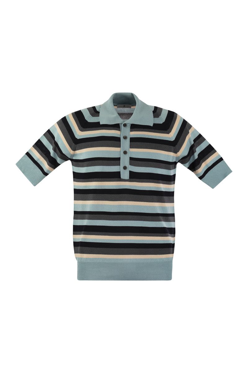PT01 Cotton and Viscose Polo Shirt