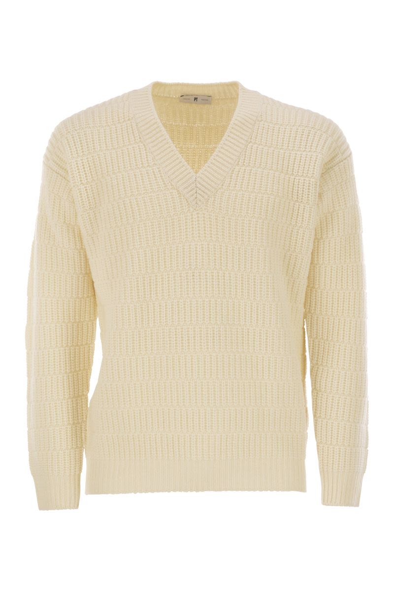 PT TORINO Men's V-Neck Wool Sweater