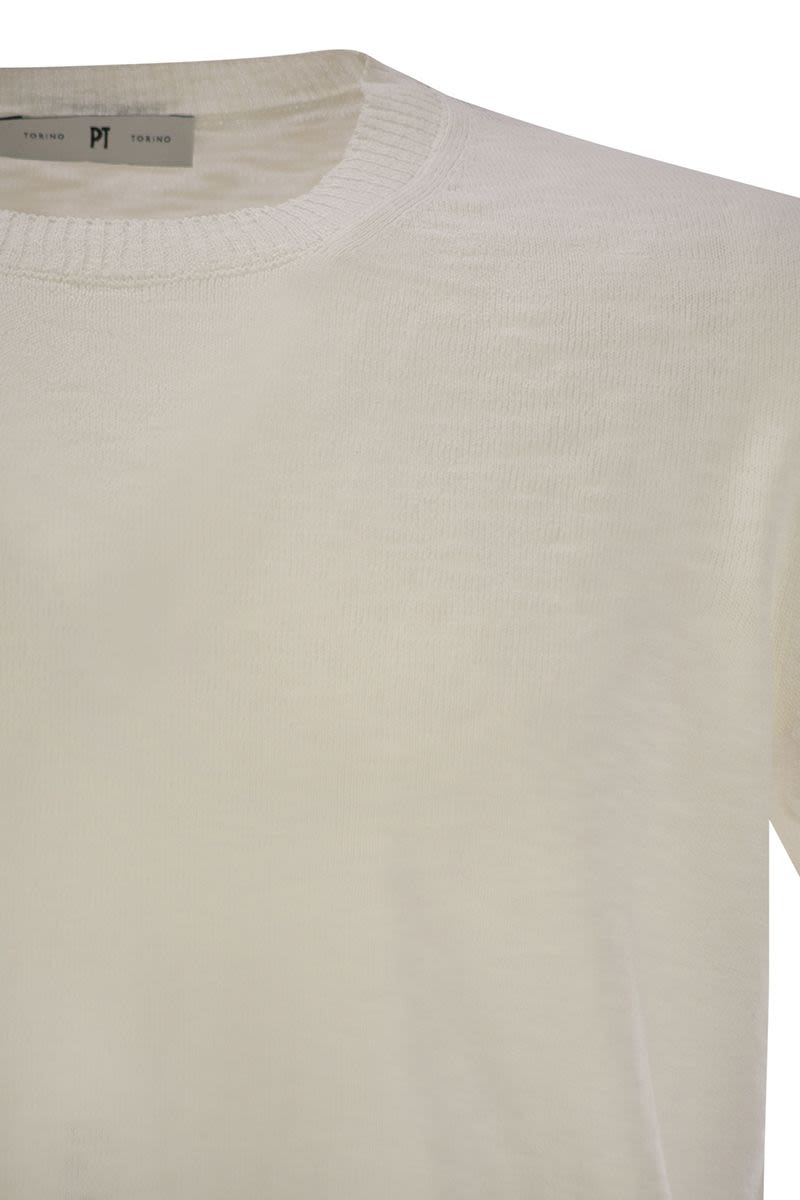 PT TORINO Crew-Neck Short-Sleeved Cotton T-Shirt