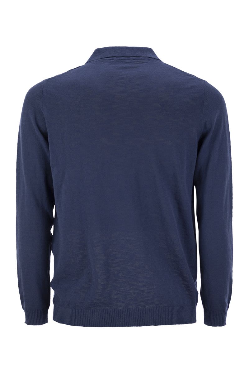 PT TORINO Men's Slim Fit Buttonless Collar Cotton Polo Shirt