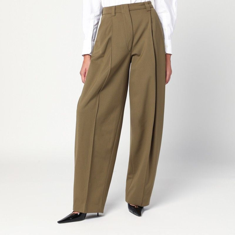 THE LATEST High Waist Wool Blend Wide Trousers