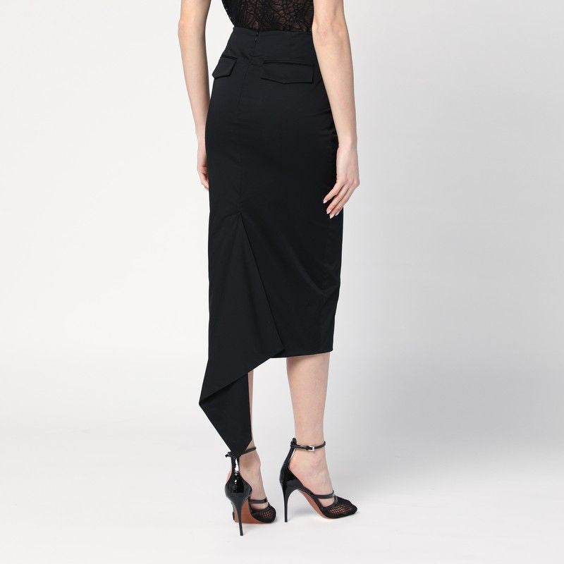 The Latest Women's Midi Skirt with Asymmetrical Detailing