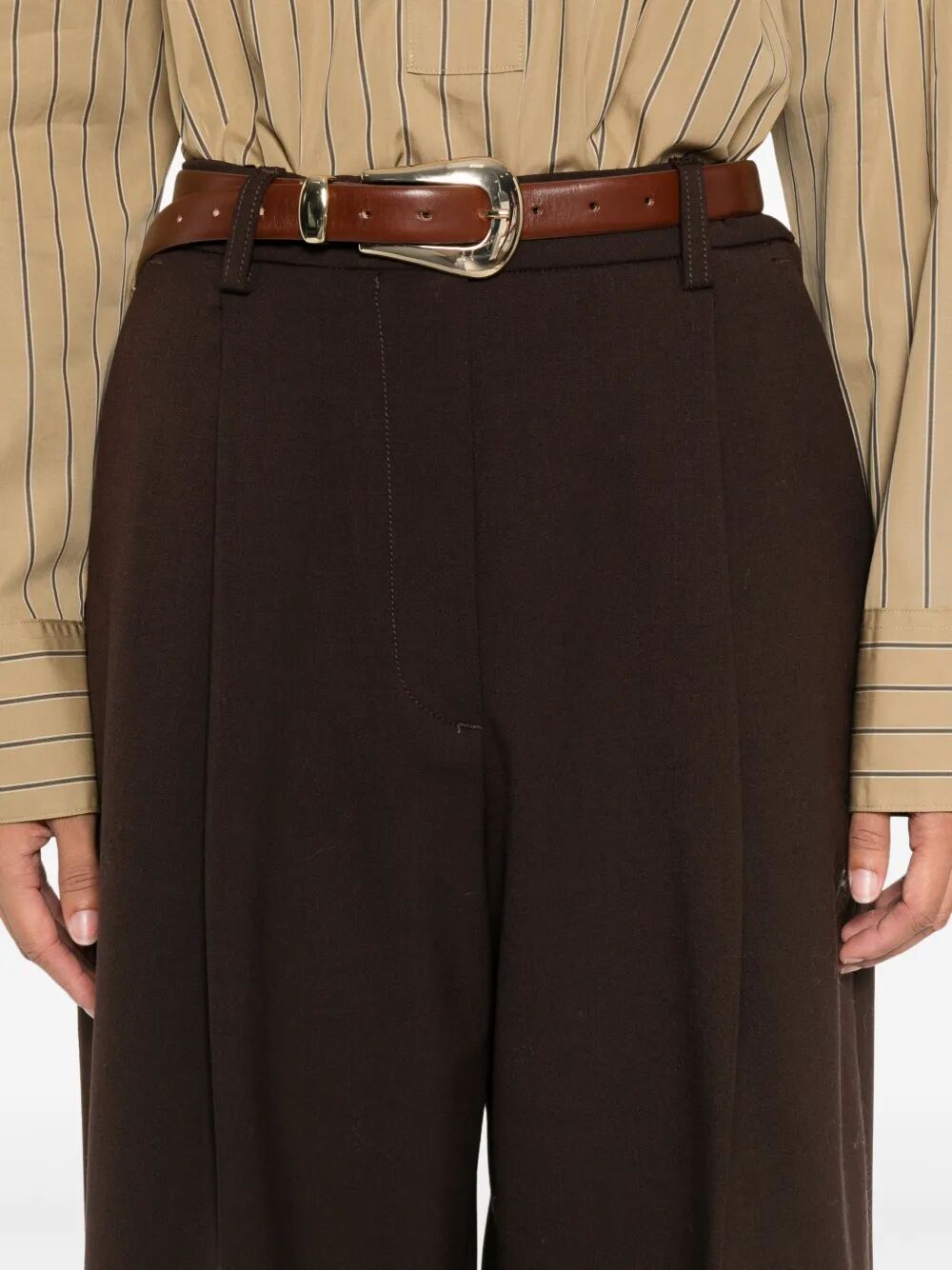 THE LATEST Pleated Trousers with Pockets - Mid-Rise, Straight Leg